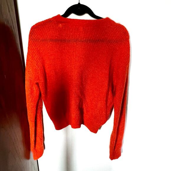 Veronica beard melinda crew neck sweater deep orange size S - Picture 6 of 11